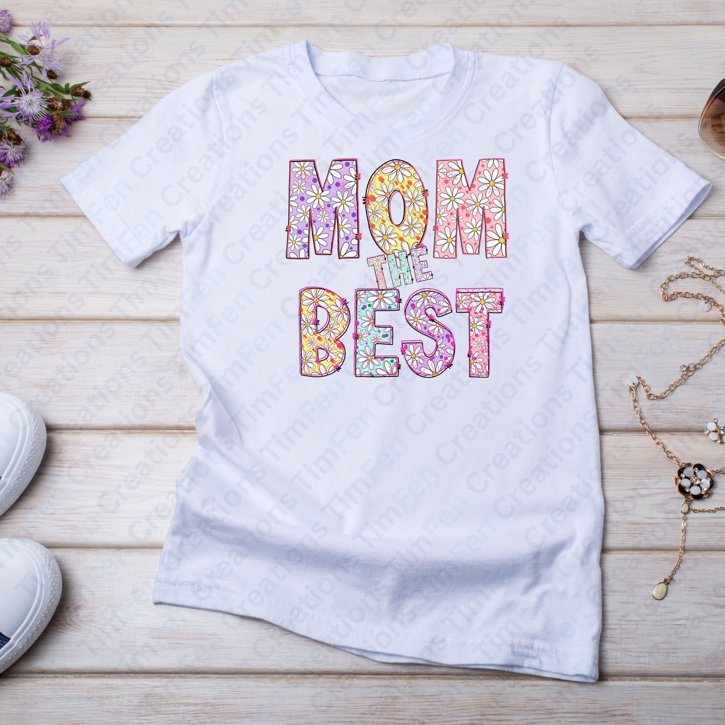 Daisy MOM the BEST T-Shirt | White T-Shirt | Gift for Mom